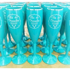 taça de acrílico com borda prata